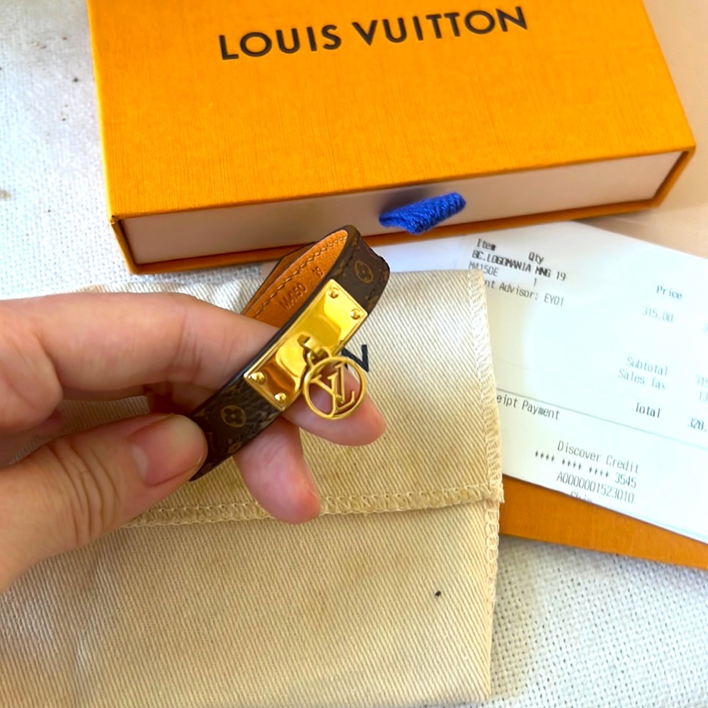 Louis Vuitton leather bracelet